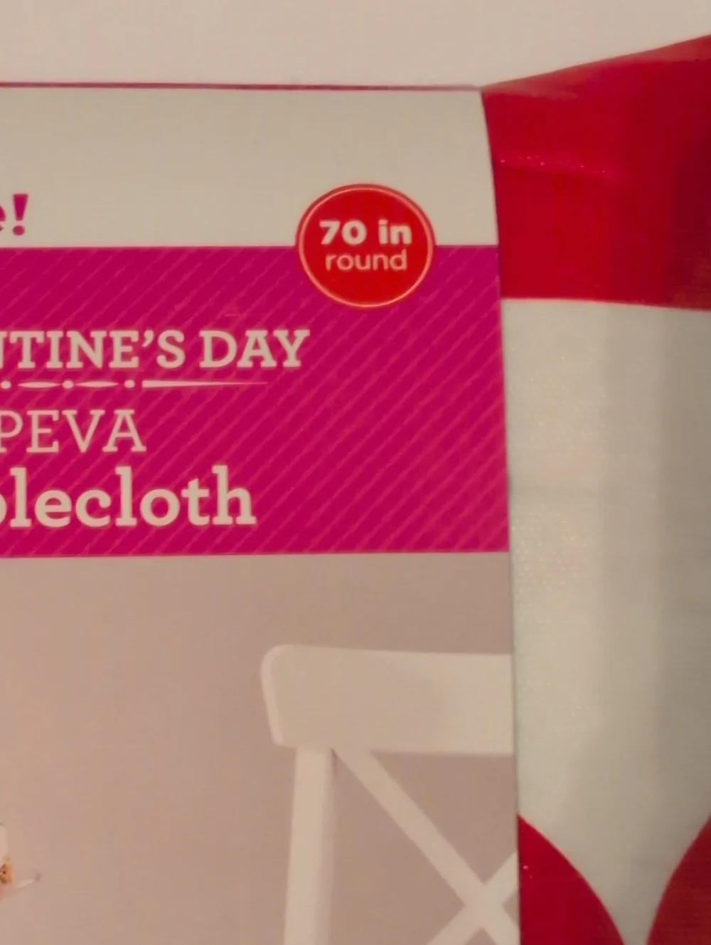 Holiday Tablecloths Nightmare Before Christmas, Valentine's 70 Inch Round